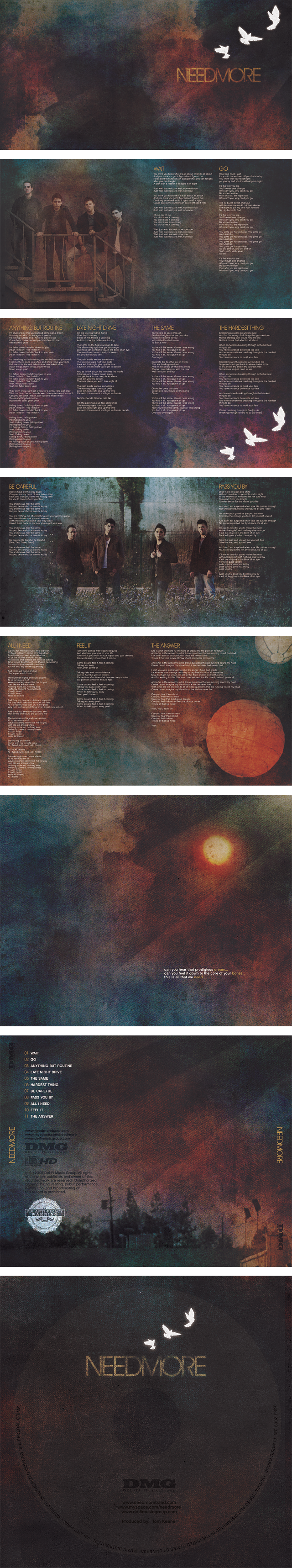 work : print design : needmore album artwork : needmore